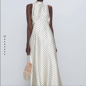 Zara satin dress bloggers fav